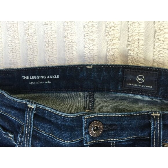 AG Adriano Goldschmied Women 28R The Legging Ankle Super Skinny Ankle Jeans Blue - Picture 3 of 9